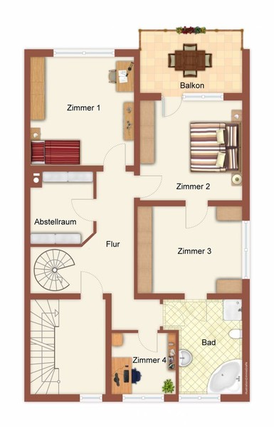 Grundriss Obergeschoss - Nußloch: Geräumiges Ein- bis Zweifamilienhaus mit viel Potenzial