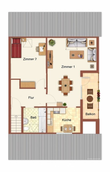 Grundriss Dachgeschoss - Nußloch: Geräumiges Ein- bis Zweifamilienhaus mit viel Potenzial