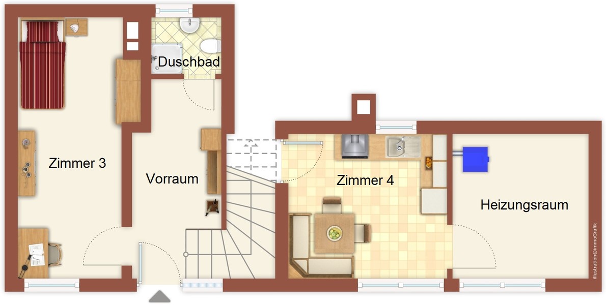 Untergeschoss - Charmantes Ein-bis Zweifamilienhaus in idyllischer Hanglage von Ziegelhausen
