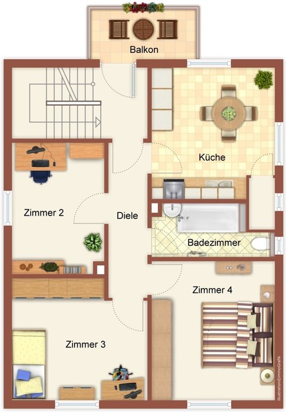 Obergeschoss - Freistehendes Ein- bis Zweifamilienhaus mit Garten in ruhiger Lage von Hemsbach!