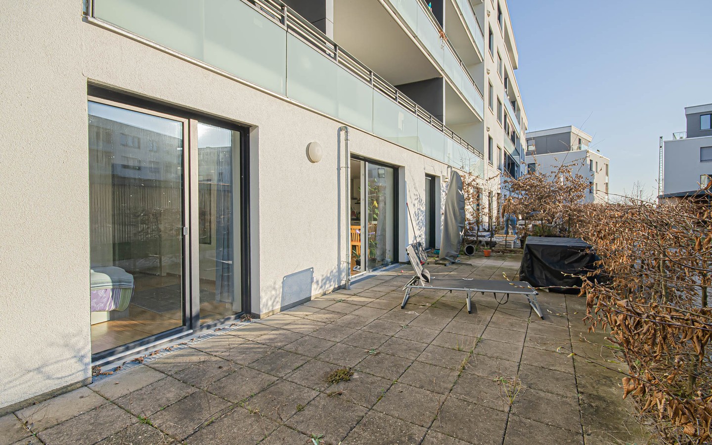 Terrasse - Moderne Zweizimmerwohnung mit großer Terrasse im Urban Green