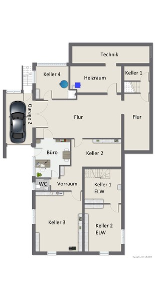 Grundriss UG - Wohlfühl-Ambiente in Schriesheim: Exklusives Einfamilienhaus mit ELW und Blick auf die Strahlenburg