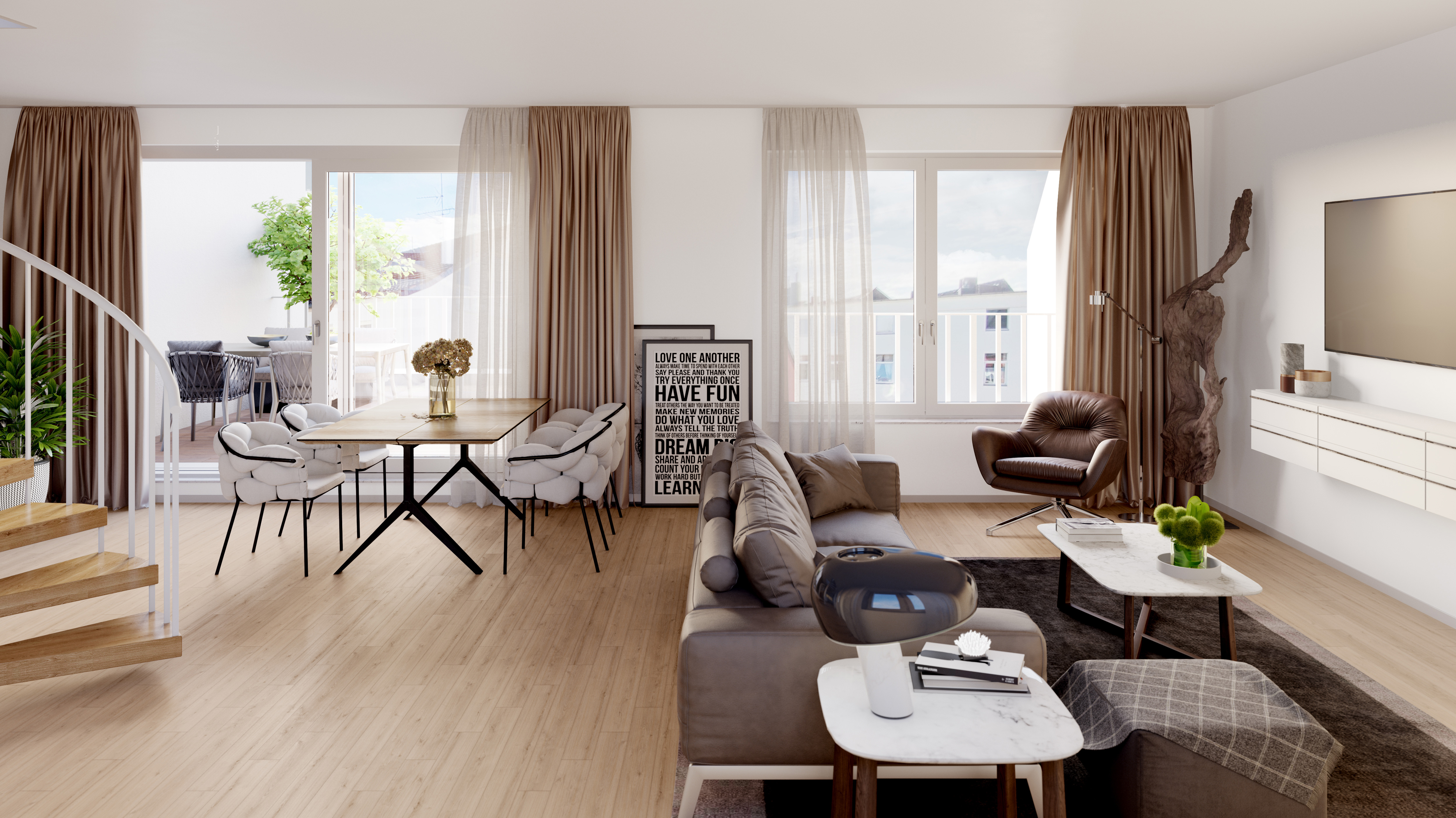 Moderne 3-Zimmer und 5-Zimmer-Wohnungen mit Blick über Neustadt-Süd zum Kauf in Köln
					©Unverbindliche Darstellung
				