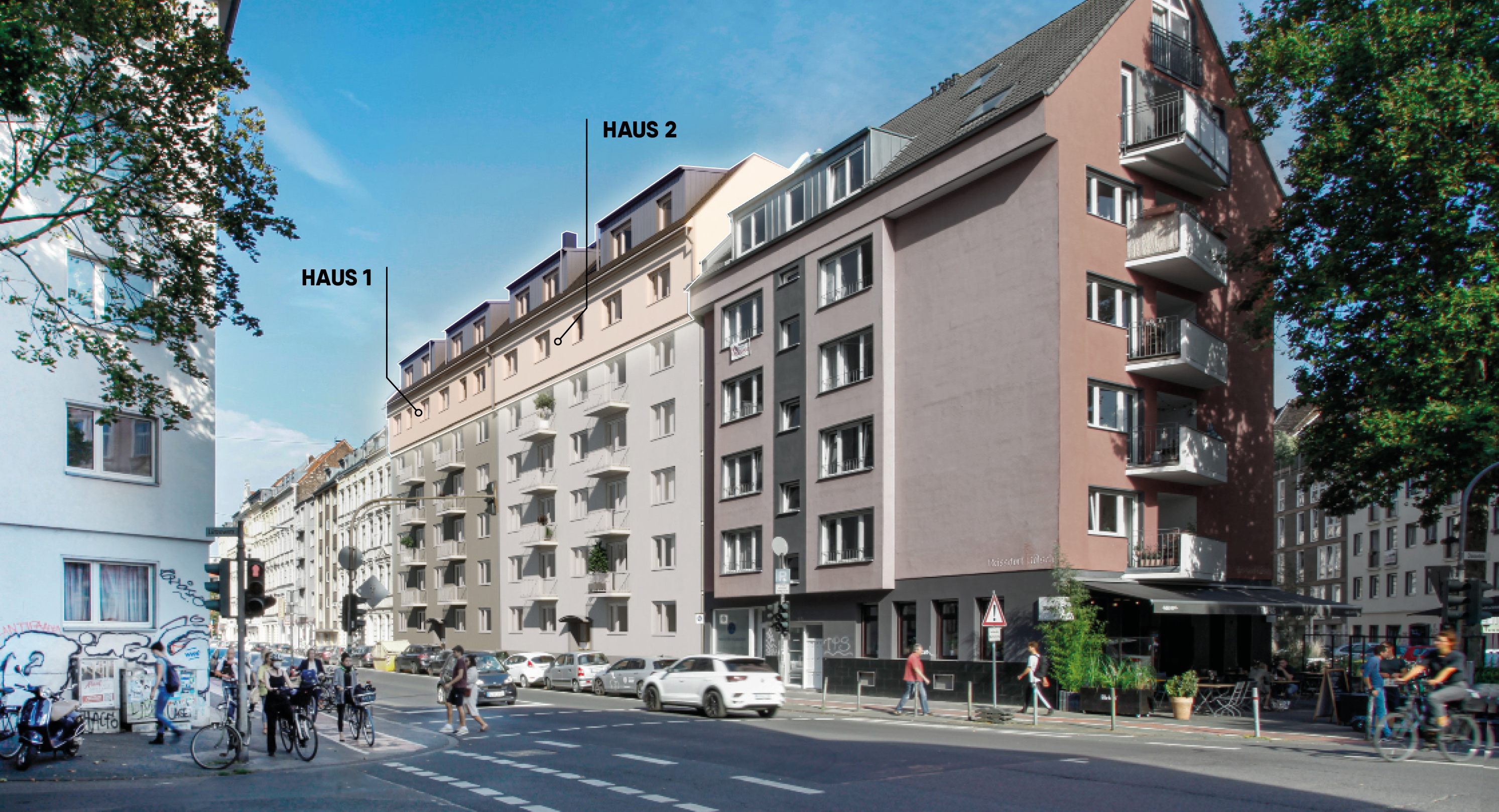 Moderne 3- und 5-Zimmer-Maisonette-Wohnungen mit Dachterrasse in Köln-Südstadt zum Kauf
					©Unverbindliche Darstellung
				
