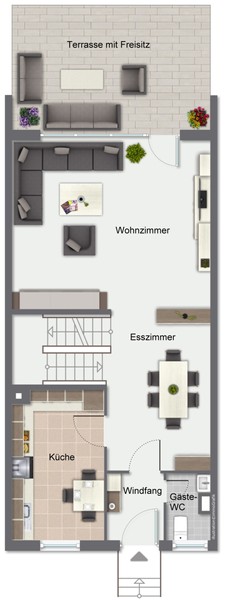 EG - Geräumiges Reihenmittelhaus mit Ausbaupotential in zentraler Wohnlage von Dossenheim