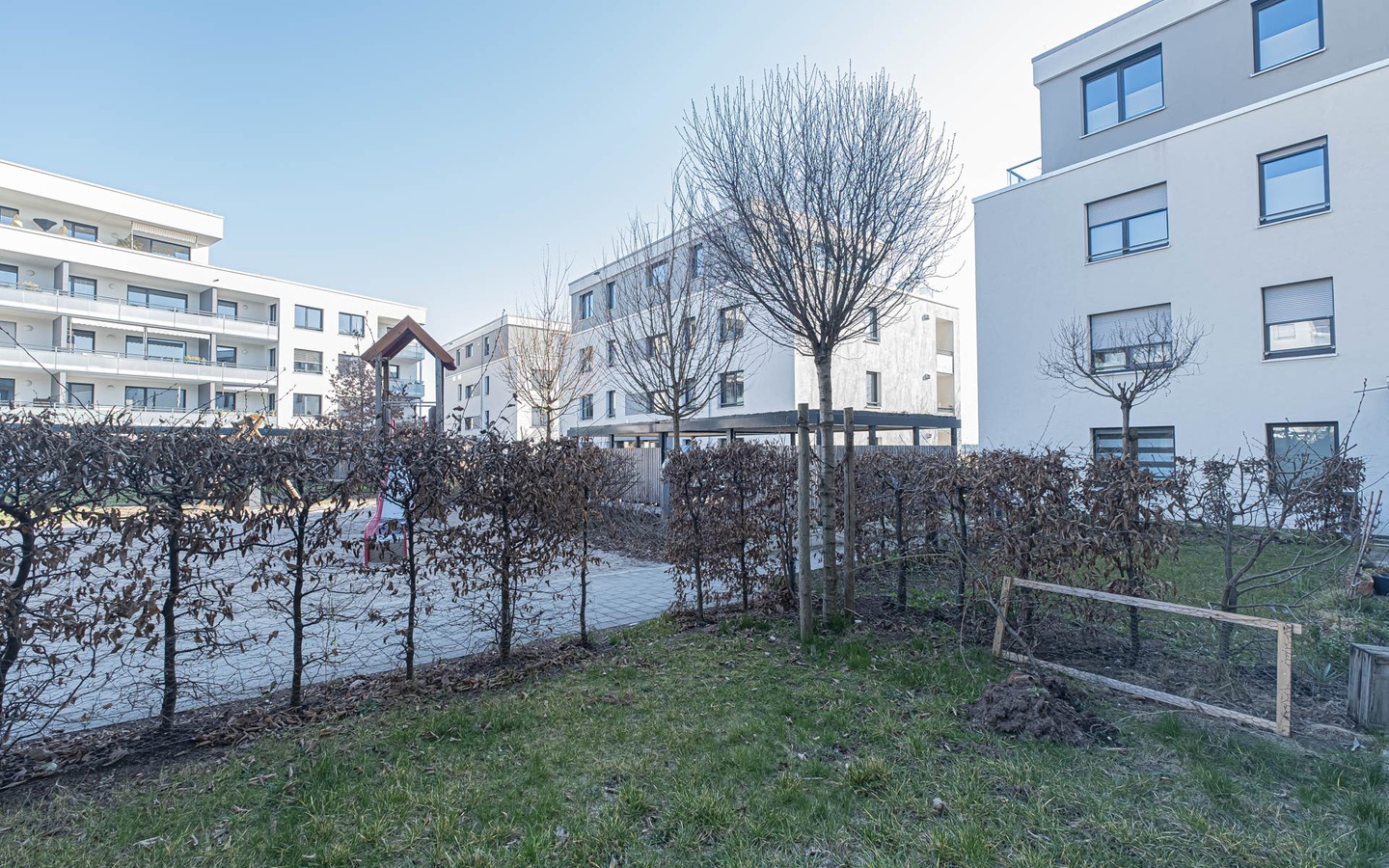 Aussicht - Bahnstadt: Moderne Dreizimmerwohung mit Garten und Terrasse
