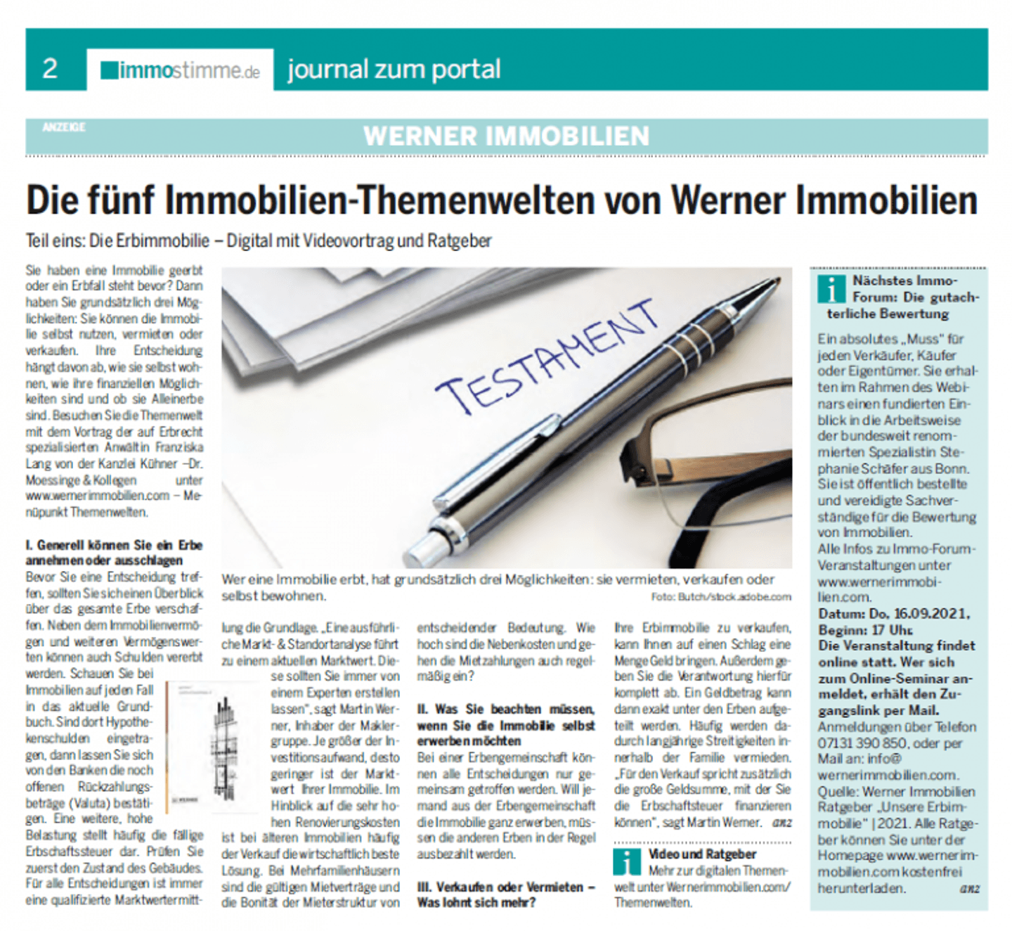 Immobilienmakler Heilbronn_Journal zum Portal_Heilbronner Stimme - Immobilienmakler in Heilbronn - ©Martin Werner