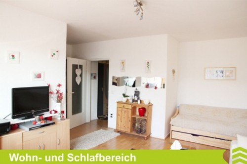 Wohn- und Schlafbereich 2 - 1-Zimmer-Eigentumswohnung in Bonn-Duisdorf