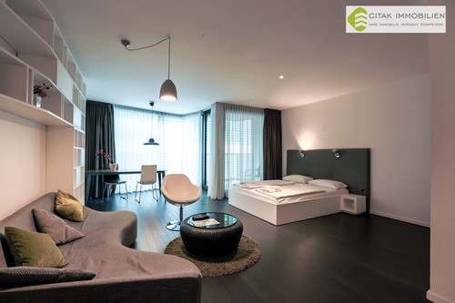 Wohn- und Schlafbereich - 1 Zimmer Appartement in Kölner Innenstadt
				