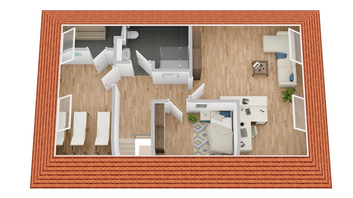 Dachgeschoss - Entwurf Wohnen
