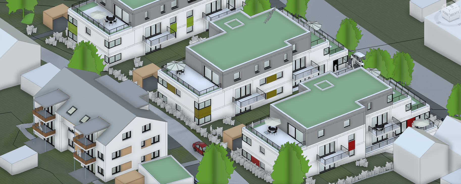 Außenansicht 3D-Modell - Immobilienmakler in Heilbronn