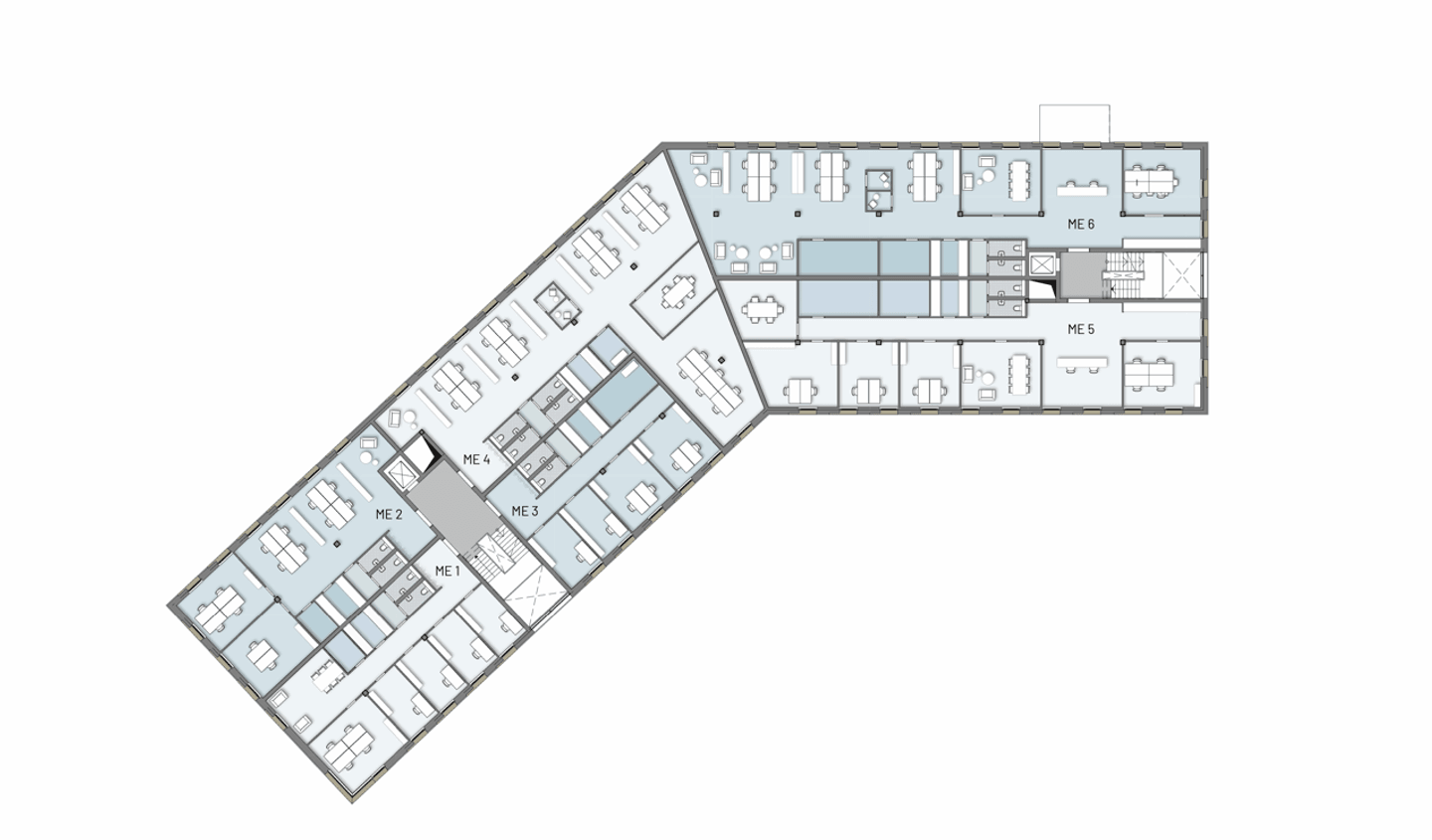 Grundrissplan 1. Obergeschoss Bonn 